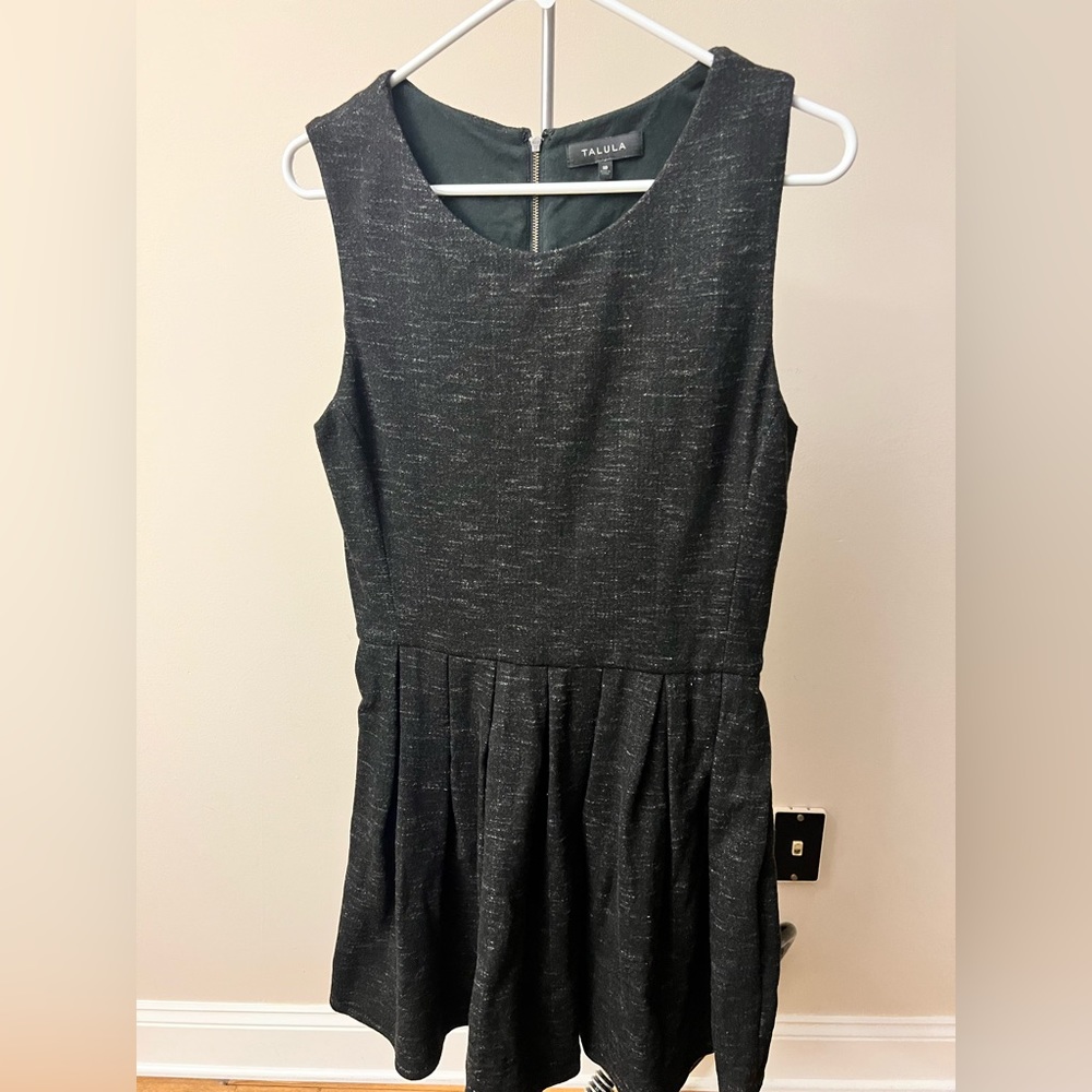 Charcoal Mini Pleated Talula Dress - Size 10
